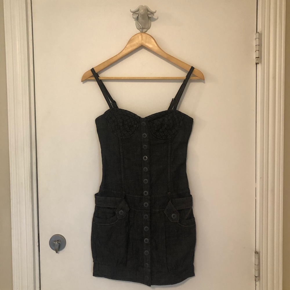FOXY JEANS black denim dress - Picture 1 of 15